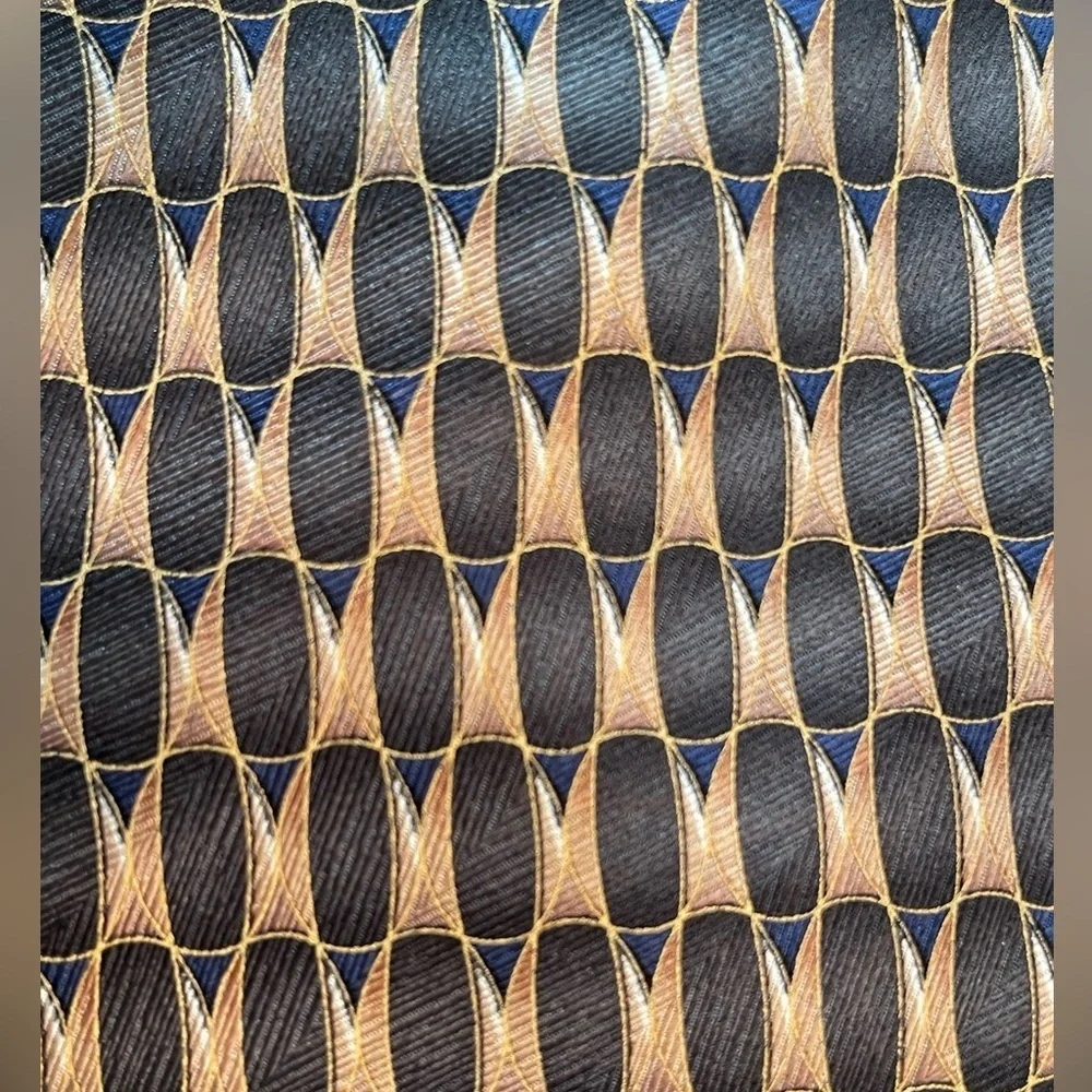 🩶💛Elegant VALERIANO Gold and Charcoal Gray Men's Tie. Pure silk and Stunning!